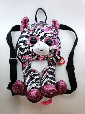 Zoey Zebra Ty Flippable Sequin Fashion Gear Backpack